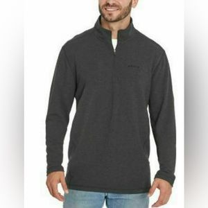 Orvis Classic Collection Mens Quarter Zip Pullover Gray XL